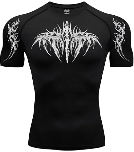 GYM WARRIOR Tシャツ & MUSCLE FESTA 2026 DVD Amazon.com: FitKairosis Diaphthora Black Compression Shirt, Small